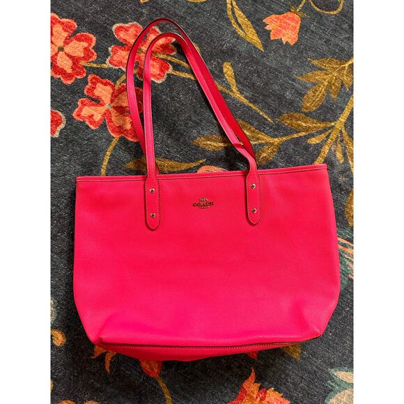 Coach Pink City Tote Zip Bag - Picture 1 of 8